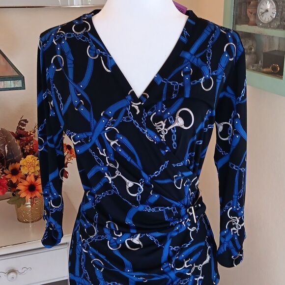 Tahari Soft Knit Dress. Equestrian, Dark Academia, Soft Knit - Picture 2 of 13